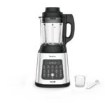 Batidora Moulinex Perfectmix Cook LM835D10 de 1400 W, color plata y negro.